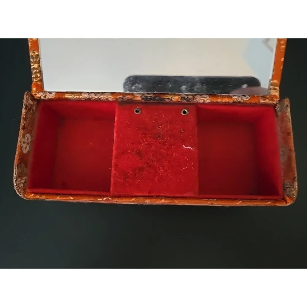 Vintage Fabric Covered Musical Jewelry Box made in Japan - Music Box‎ - Works